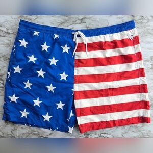 Stars and Stripes Men's Swim Board Shorts